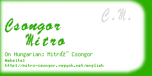 csongor mitro business card